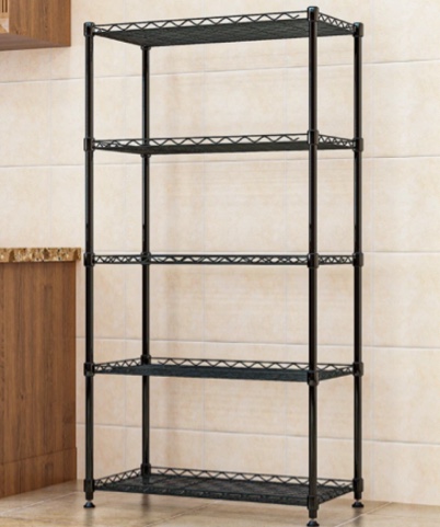 5-Tier Storage Rack Metal Kitchen Standing Shelf for Living Room Bathroom Entryway, Microwave Oven Rack, Organization Units