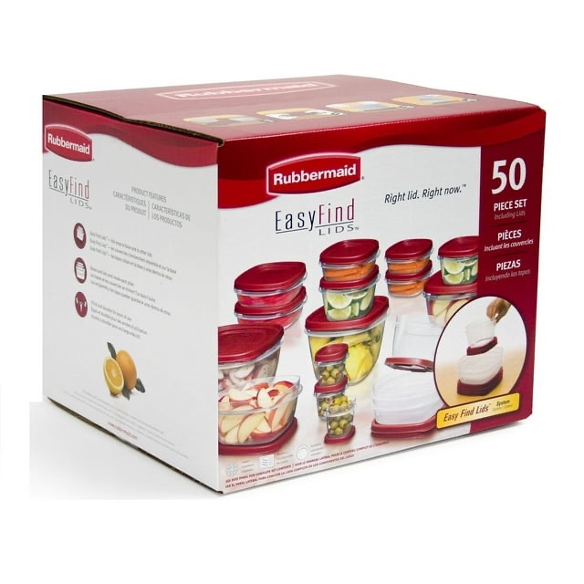 Rubbermaid 50-Piece Easy Find Lid Food Storage Set