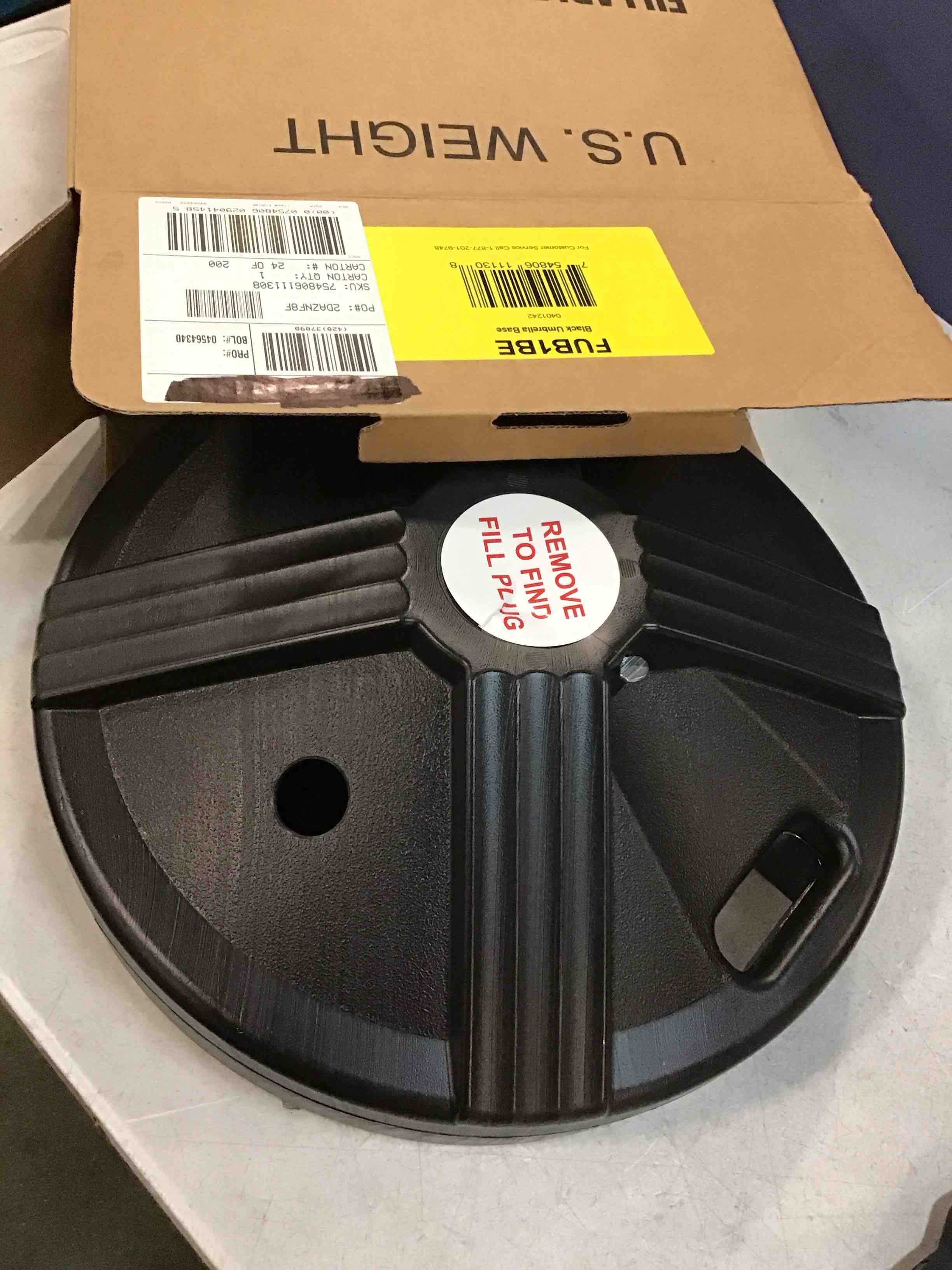 US Weight Durable Fillable Umbrella Base Designed to be Used with a