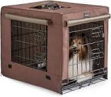 DONORO Dog Crates Kit for Small Size Dogs Indoor with Dog Crate Cover, Double Door Dog Kennels & Houses for Puppy and Cats, Collapsible Metal Contour Dog Cages (30-Inch Kit)