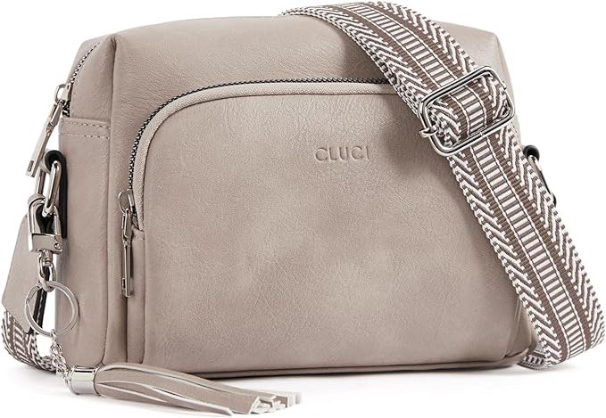 CLUCI Crossbody Bags for Women Trendy, Vegan Leather Shoulder Handbags?Women Purses with Adjustable Wide Strap