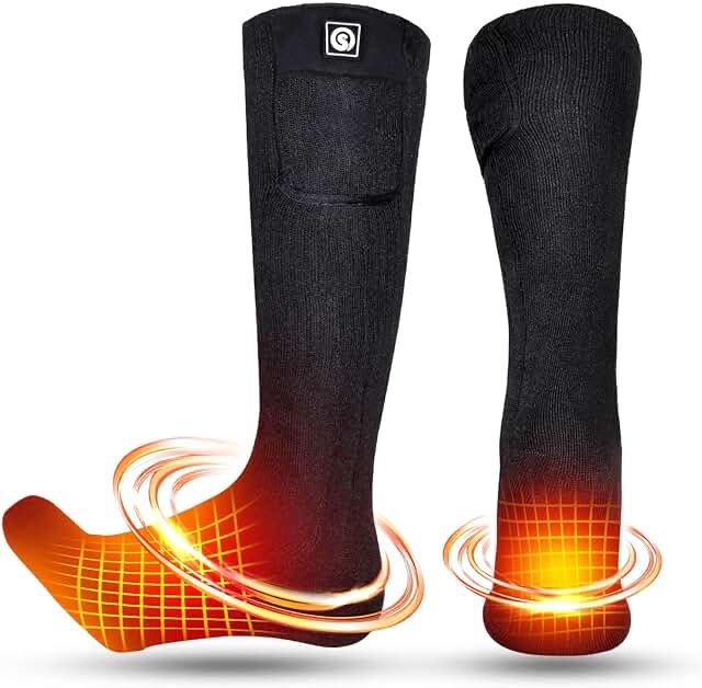 2023 Upgraded Rechargeable Electric Heated Socks,7.4V 2200mAh Battery Powered Cold Weather Heat Socks for Men Women,Outdoor Riding Camping Hiking Motorcycle Skiing Warm Winter Socks