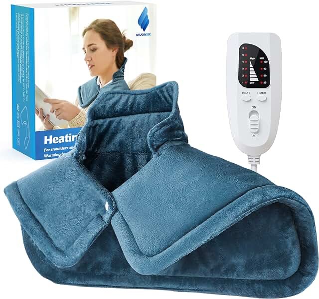 Comfheat Heated Neck Brace for Neck Pain Relief and Support, Soft Foam Cervical Collar with Neck Heating Pad, Adjustable Neck Support Brcae for Neck Relax and Pressure Relief
