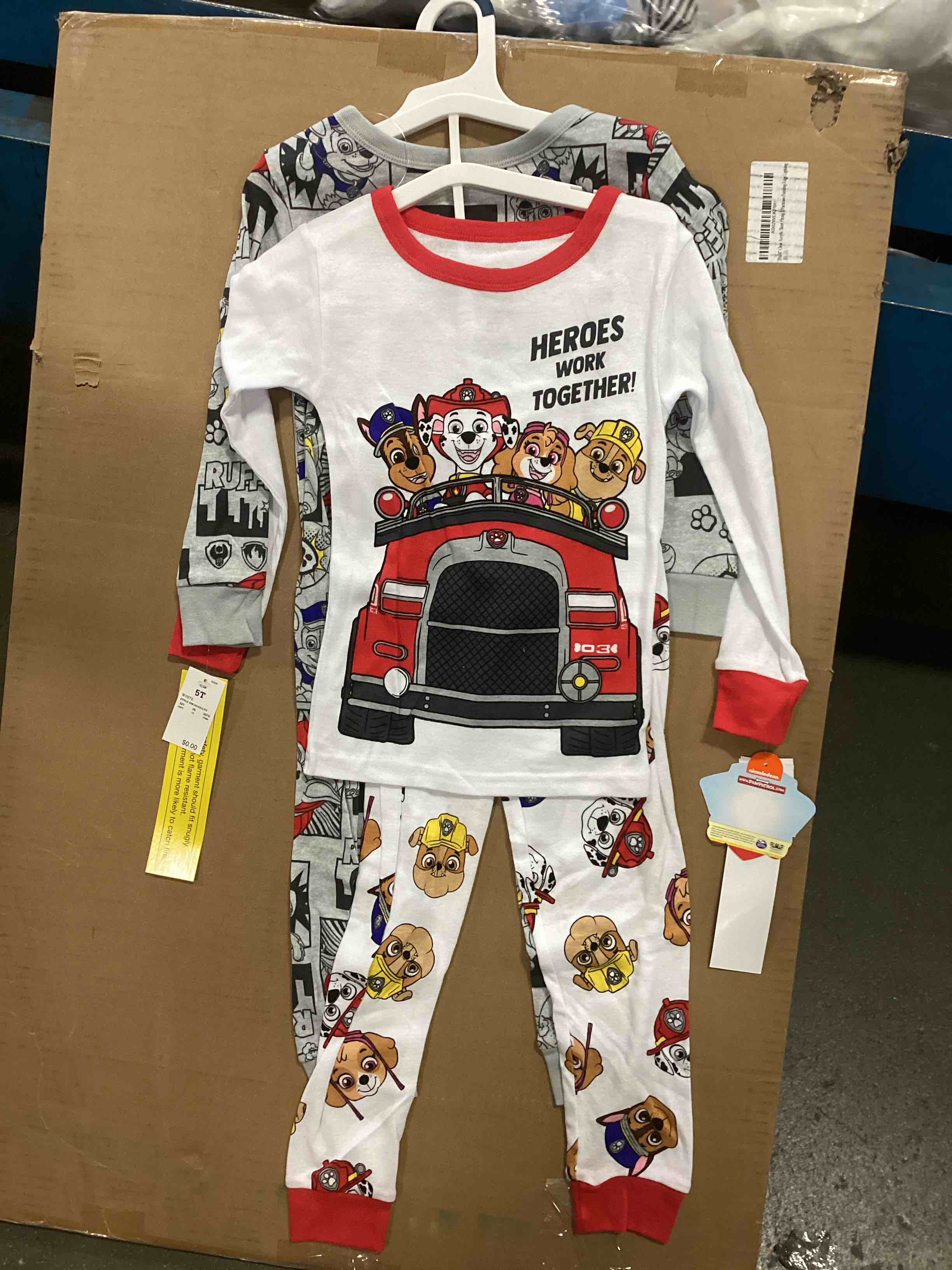 Size 5T  kiddos  paw patrol toddler 4 PCs pajama sets 