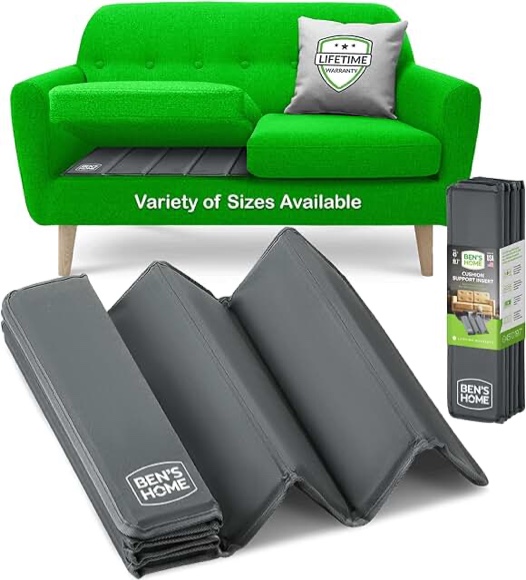 BEN'SHOME® Loveseat Couch Pillow Fixer – Sofa Cushions Replacement [19.7" x 38-45"], Extra Strong Sofa Supports for Sagging Cushions, Insert Support to fix Your Living Room Love Seat Sofa, Thick 0.4"