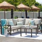 NATURAL EXPRESSIONS 6 Pieces Patio Furniture Sets, Metal Outdoor Sectional Furniture L Shape Patio Conversation Sets,Highback Frame,Metal Table,Large Waterproof Cover, 6.5" Olefin Cushions (Item may be incomplete)