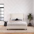 nativa wingback upholsterd bed beige (incomplete box 2/2)