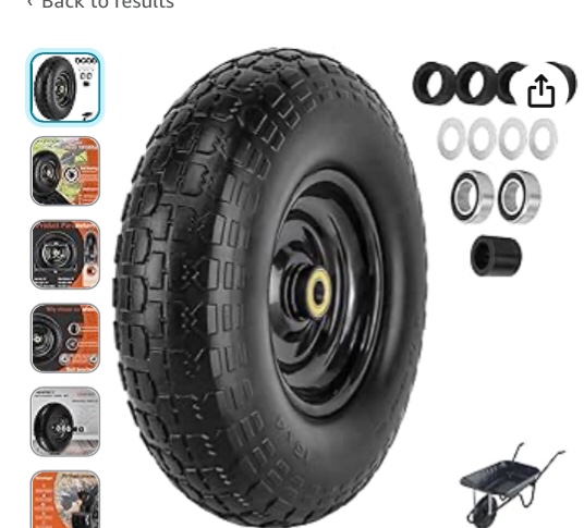 10-Inch Flat-Free Solid Polyurethane Tires And Wheels – 4.10/3.50-4 Airless Tires With Ball Bearings – 4 Pack For Wheelbarrows, Carts & Hand Trucks