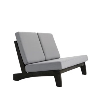 Polett 43.9'' Wide Outdoor Loveseat with Cushions