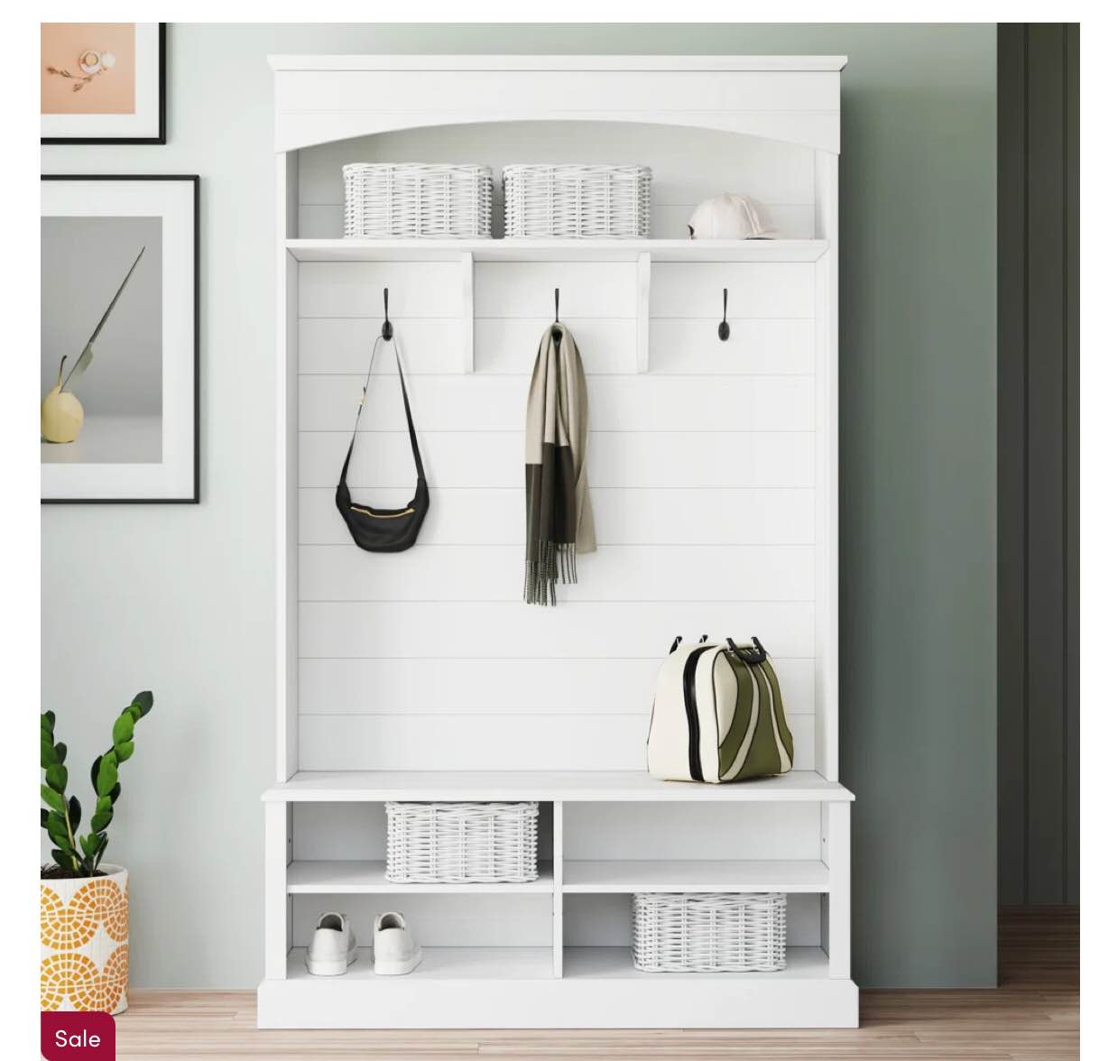 Nickales Hall Tree with Bench and Shoe Storage