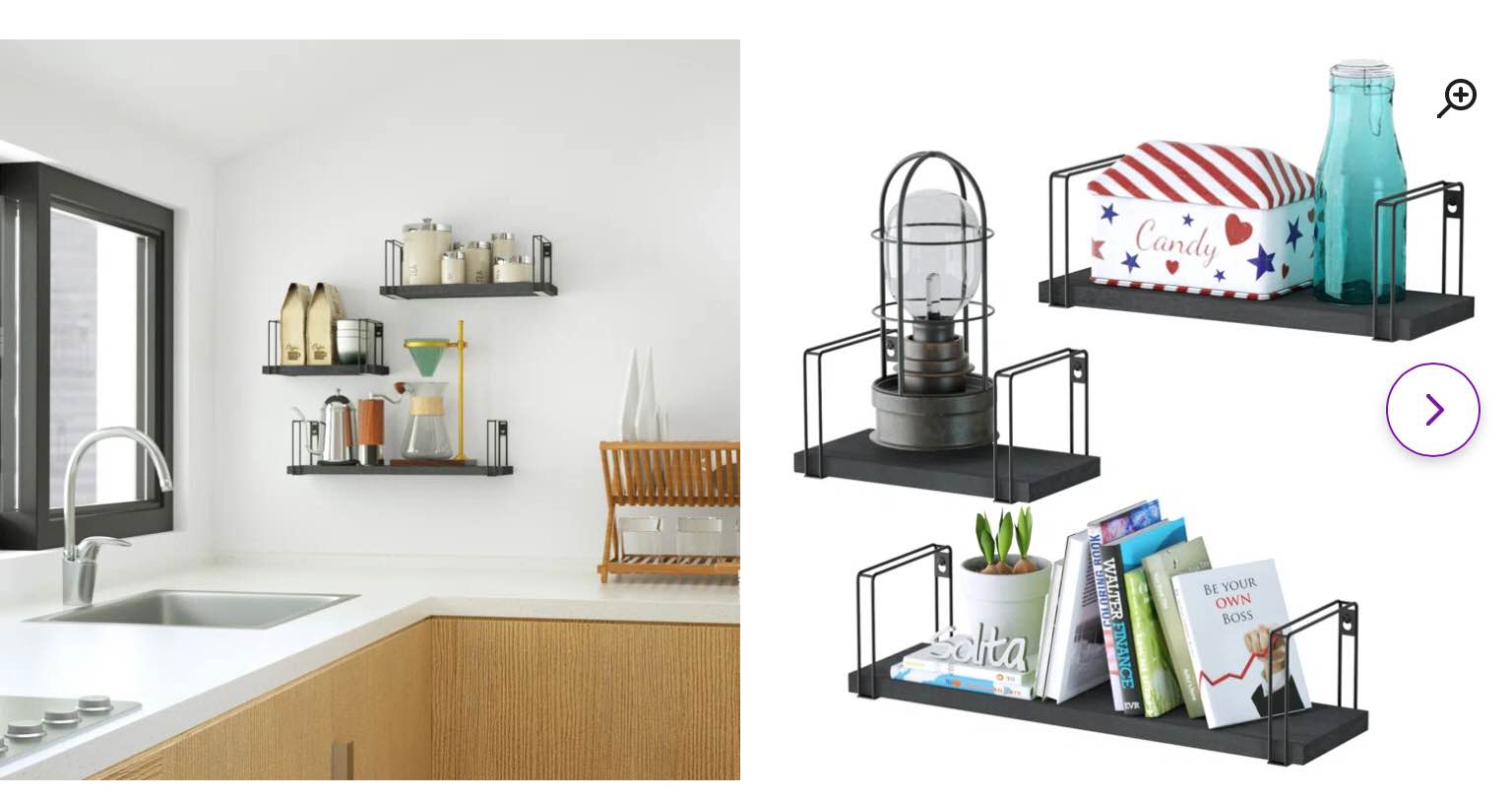 Edan 3 Piece Solid Wood Bracket Shelf