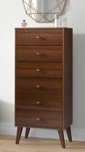 Milo Mid Century Modern Tall Chest, 6-Drawer
