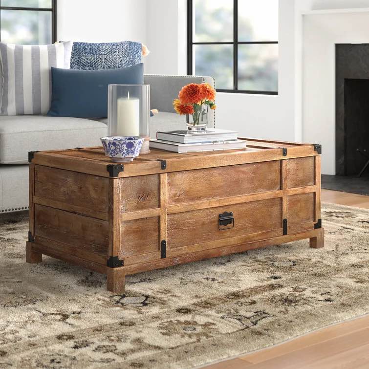 Percival Solid Wood Lift Top Coffee Table with Storage