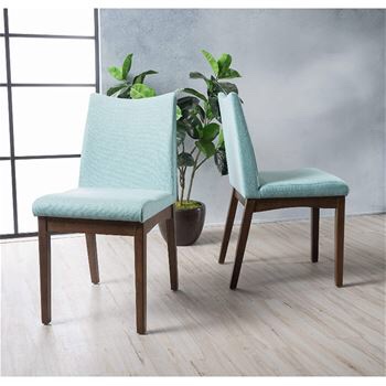 SET OF 2 MINT GREEN DINING CHAIRS 