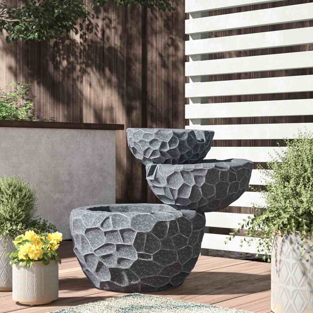 Ridgee Wood Solar Garden Fountain