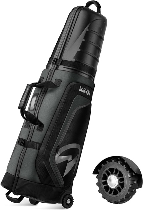 OutdoorMaster Golf Travel Bags for Airlines with Wheels and Hard Case Top, Protect Golf Clubs, Lightweight and Easy to Maneuver, Upgrade Version ( COLOR MAY VARY )