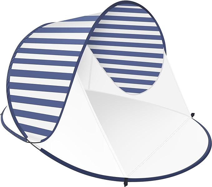 ISILER Pop Up Beach Tent, Portable Outdoor Beach Shade Tent, UPF 50+ Baby Beach Shelter, Easy Setup Windproof Waterproof Beach Canopy