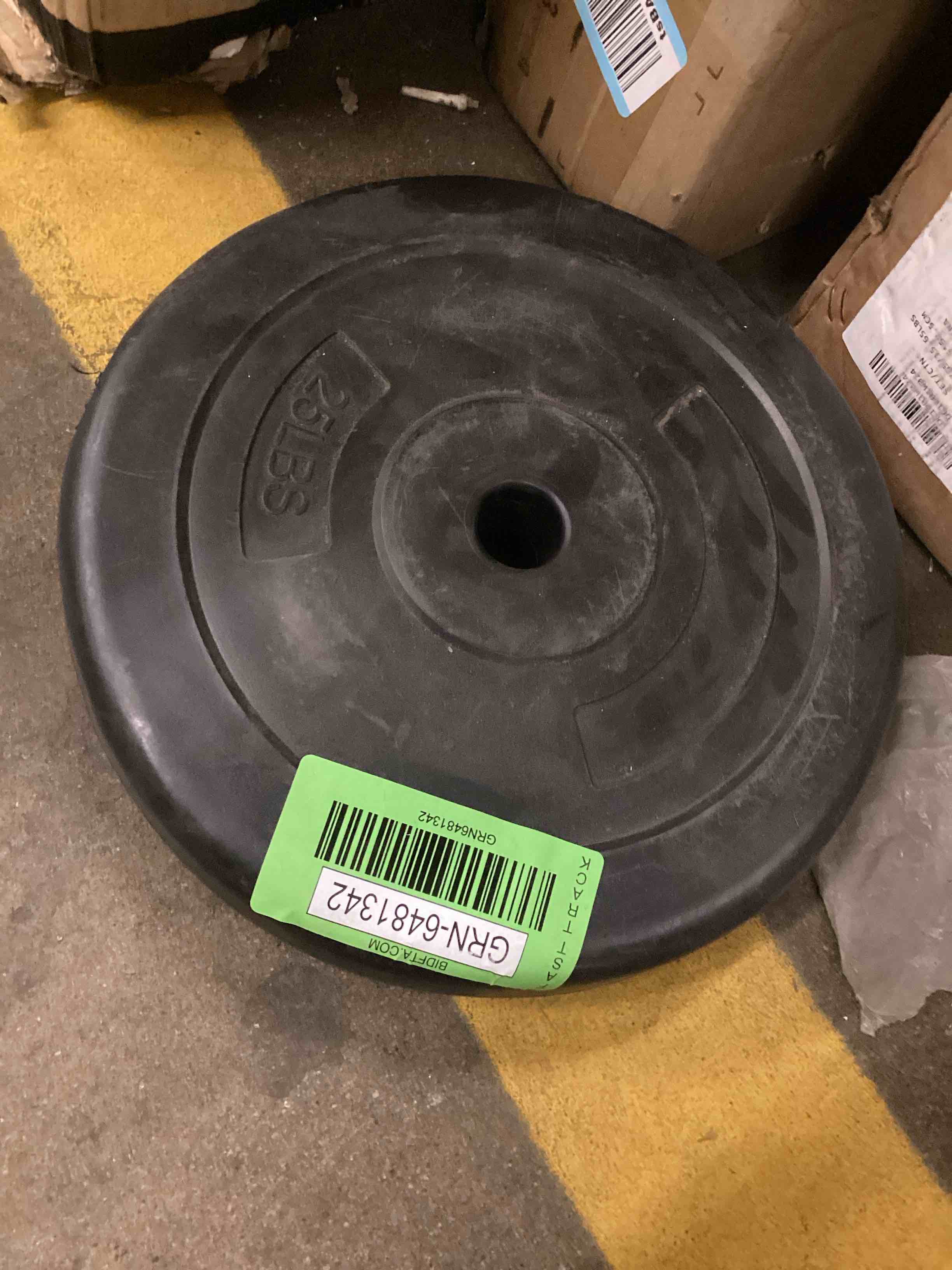 single rubber weight 25 lbs 