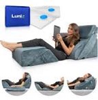 Lunix LX13 6pcs Orthopedic Bed Wedge Pillow Set, Post Surgery Memory Foam for Back, Neck and Leg Pain Relief, Sitting Pillow, Comfortable and Adjustable Pillows Acid Reflux and GERD for Sleeping Navy