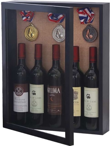 BECTSBEFF Large Shadow Box 16 x16, Hinged Shadow Boxes Display Cases with Door, Square Display Shadow Box Frame for Weddings Bouquet Flowers Keepsake - Weathered Black