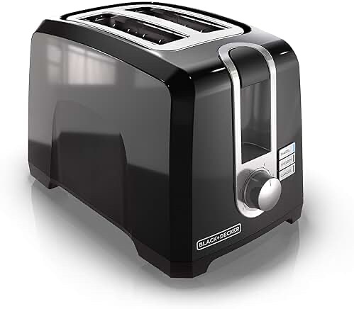 BLACK+DECKER 2-Slice Extra-Wide Slot Toaster, Square, Black, T2569B