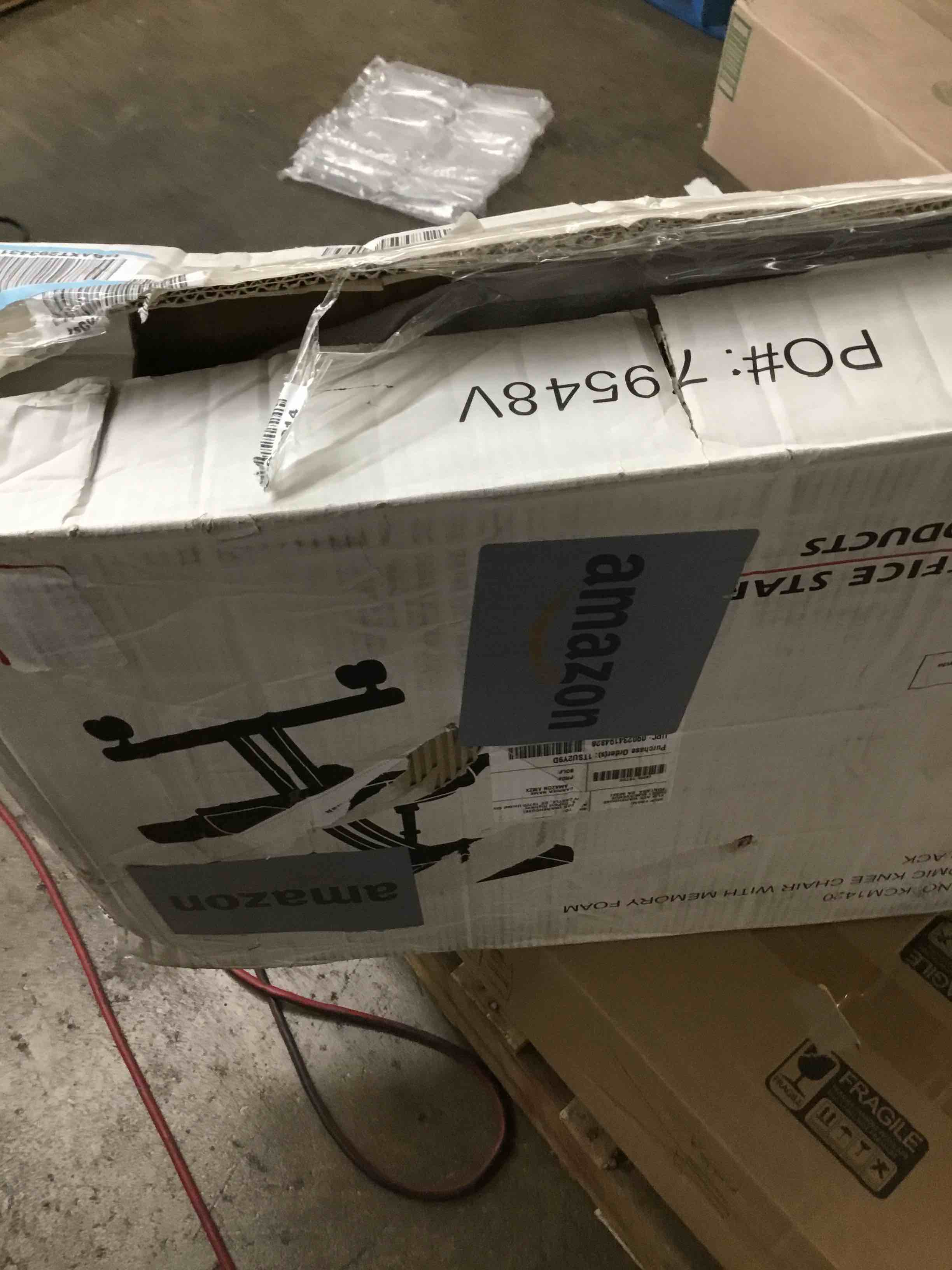 Office Star Ergonomically Designed Knee Chair with Casters, Memory Foam