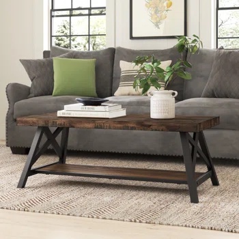 Isakson Trestle Coffee Table with Storage