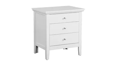 Hammond 3 - Drawer Nightstand white 