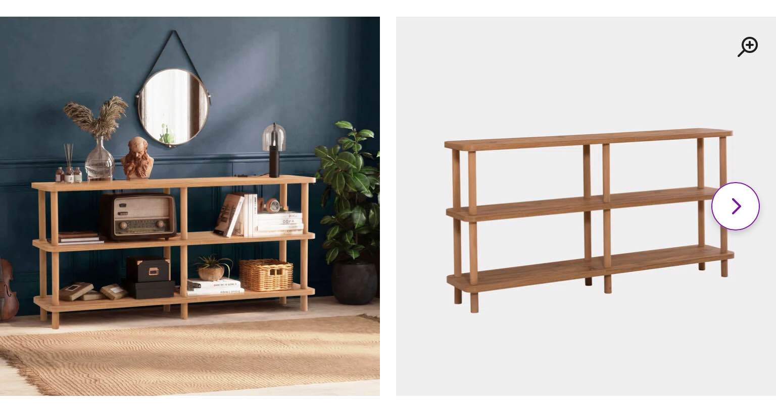 Texel 29.5" H x 59.1" W Solid Wood Etagere Bookcase ( incomplete support only )