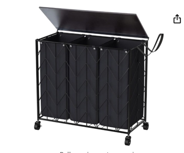 Laundry Hamper 142L Laundry Basket Organizer Laundry Sorter with 3 Removable Bags