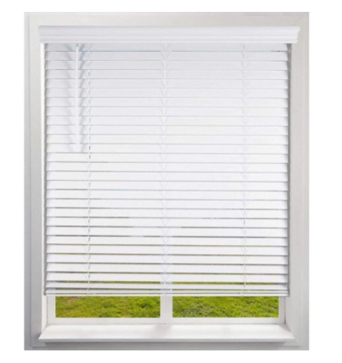 Symple Stuff Room Darkening 2" Flat Slat Faux Wood Horizontal/Venetian Blinds