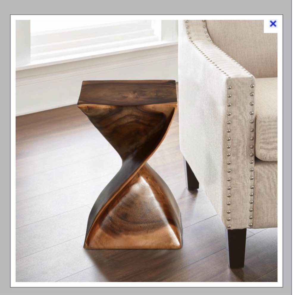 Trumbull Solid Wood Tree Stump End Table