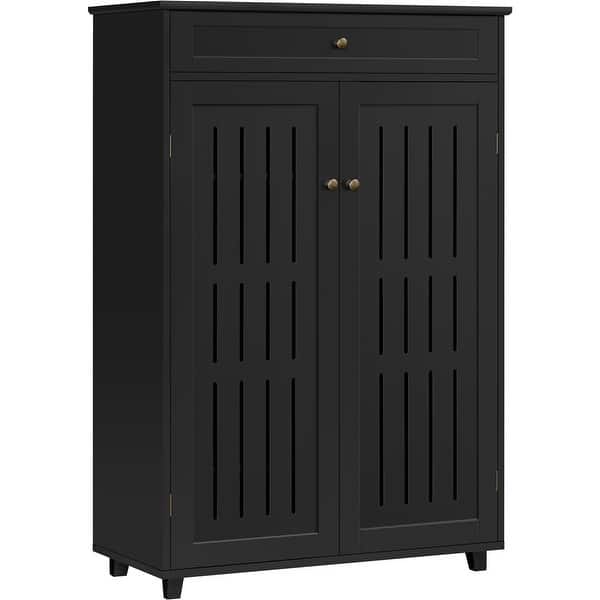 Yaheetech 5-Tier & 1 Drawer Shoe Storage Cabinet Closed Adjustable Shoes Rack - N/A
