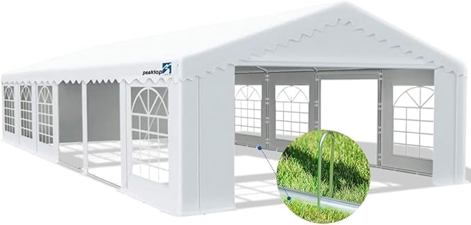 PEAKTOP OUTDOOR 20'X40' Party Tent Heavy Duty Wedding Tent Outdoor Gazebo Event Shelter Canopy with Carry Bags(incomplete box 3)