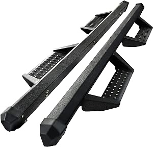 Running Boards Compatible with 99-16 Ford F250 F350 F450 Superduty Crew Cab (4 Full Size Door),3.5 Inch Drop Step Style Side Steps Bars Ford Truck(Carbon Steel).Black Side bars Nerf Bars.