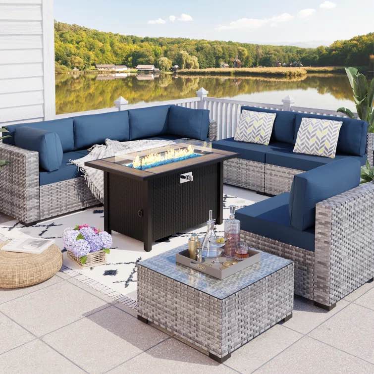 Bushrah 6 - Person Outdoor Seating Group with Cushions(incomplete loveseat only)