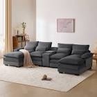 devion furniture dark grey sectional (incomplete cup holder only)