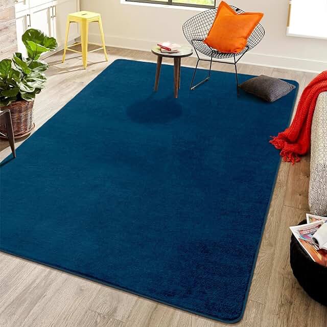 blue area rug