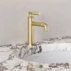 gold bathroom faucet (stock photo similar but not exact)