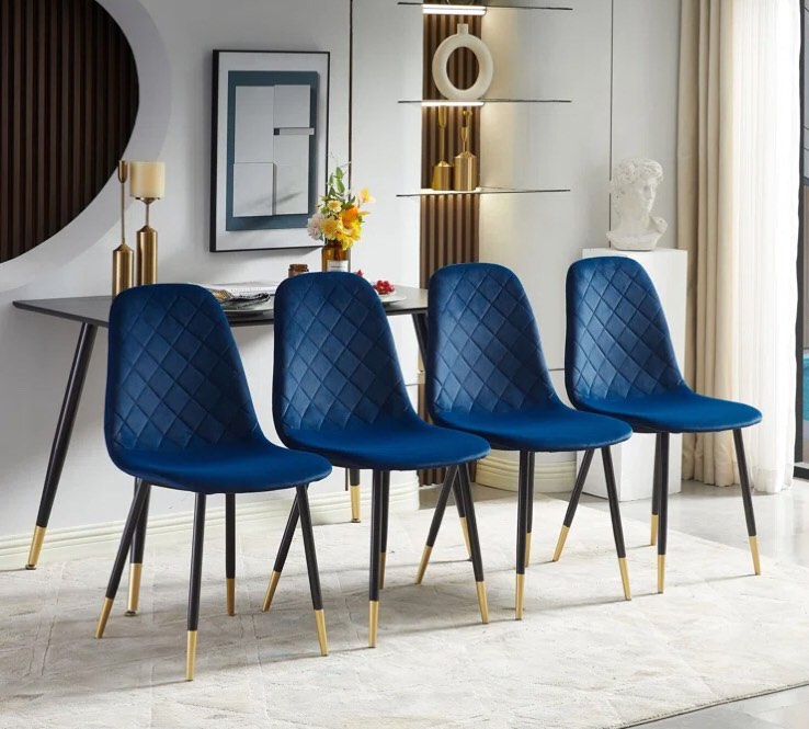 Rosa Velvet Upholstered Side Chair (Set of 4)
