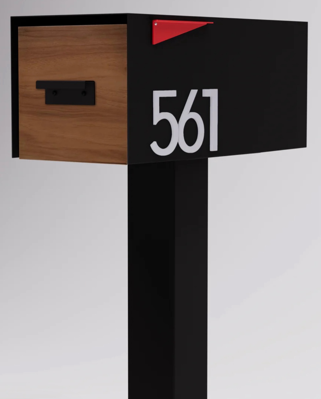 MALONE POST-MOUNTED MAILBOX WITH SUBLIMATED WOOD DOOR