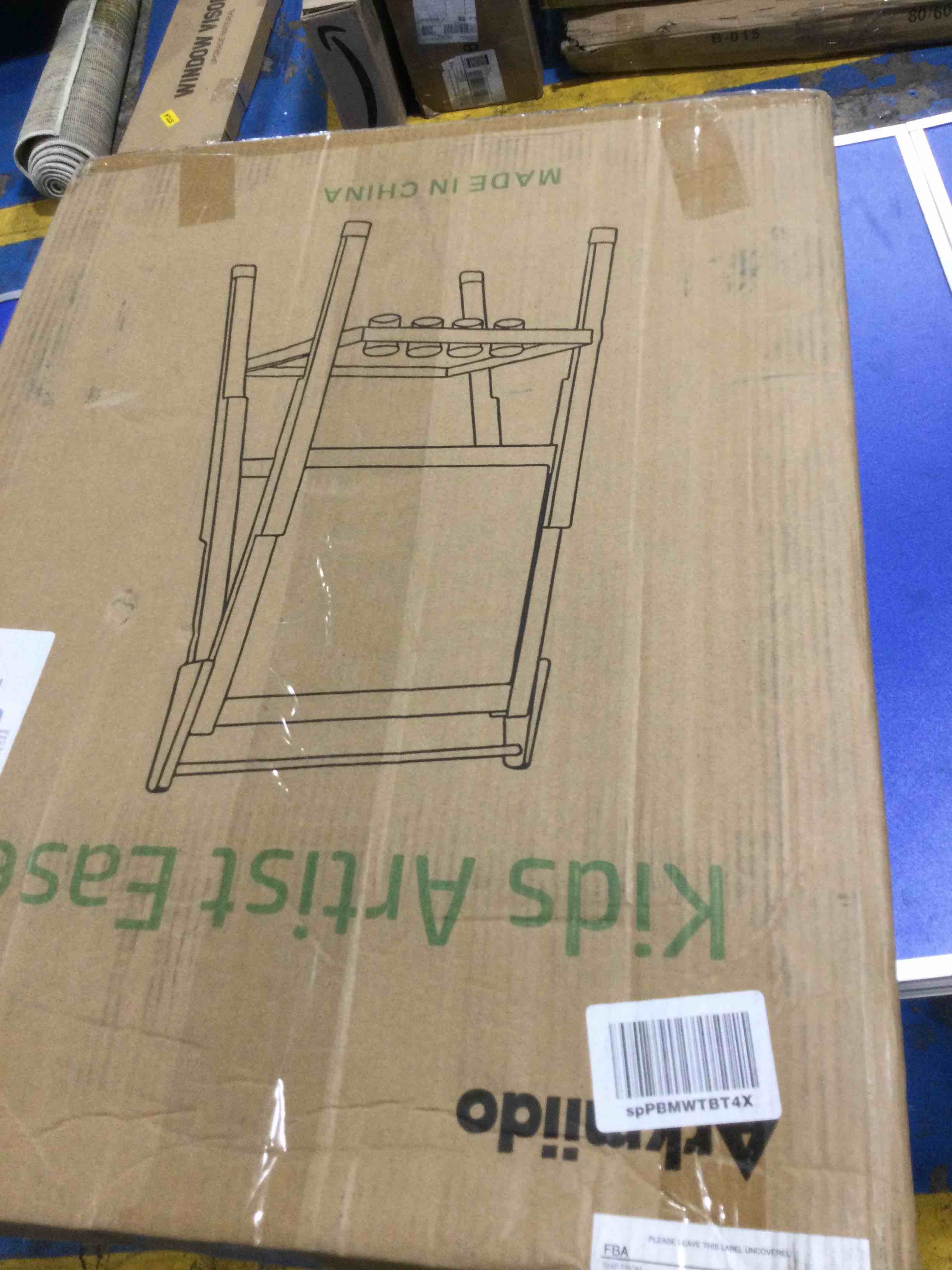 Award Winning Hape All-in-One Wooden Kid's Art Easel with Paper Roll and Accessories Cream, L: 18.9, W: 15.9, H: 41.8 inch