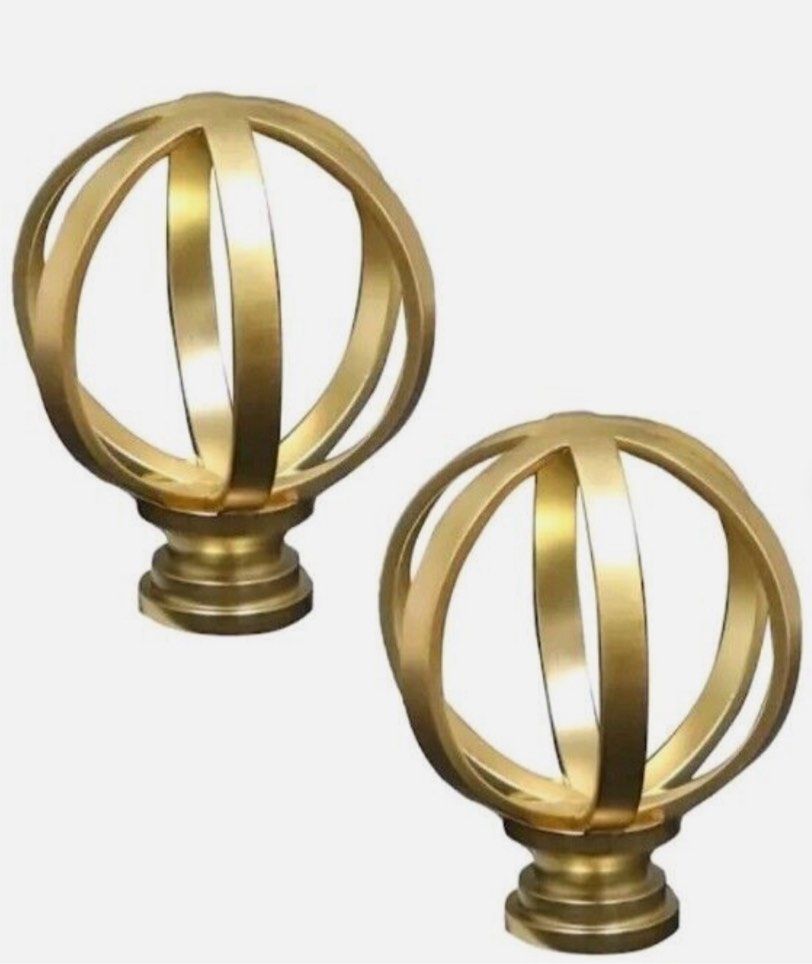Allen + Roth 2-ct Finials Brushed Gold Finish