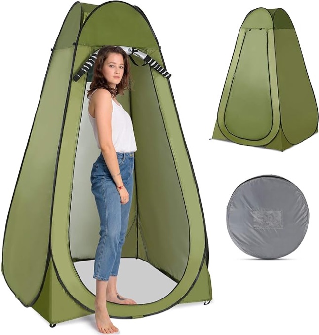 Lixada Outdoor 6FT Quick Set Up Privacy Tent Pop-up Tent, Toilet, Camp Shower, Portable Changing Room for Camping Shower Biking Toilet Beach