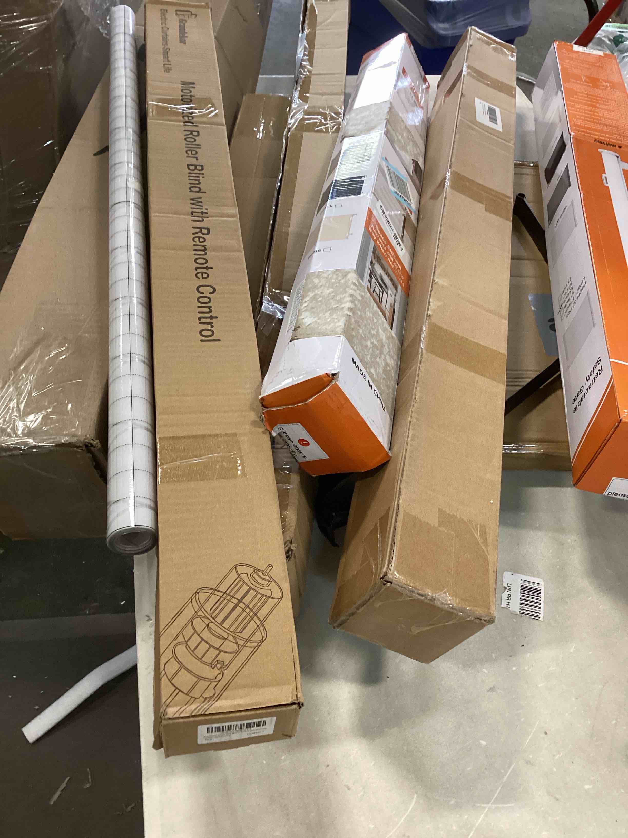 assorted item miscellaneous curtain rod/ retractable gate and more 