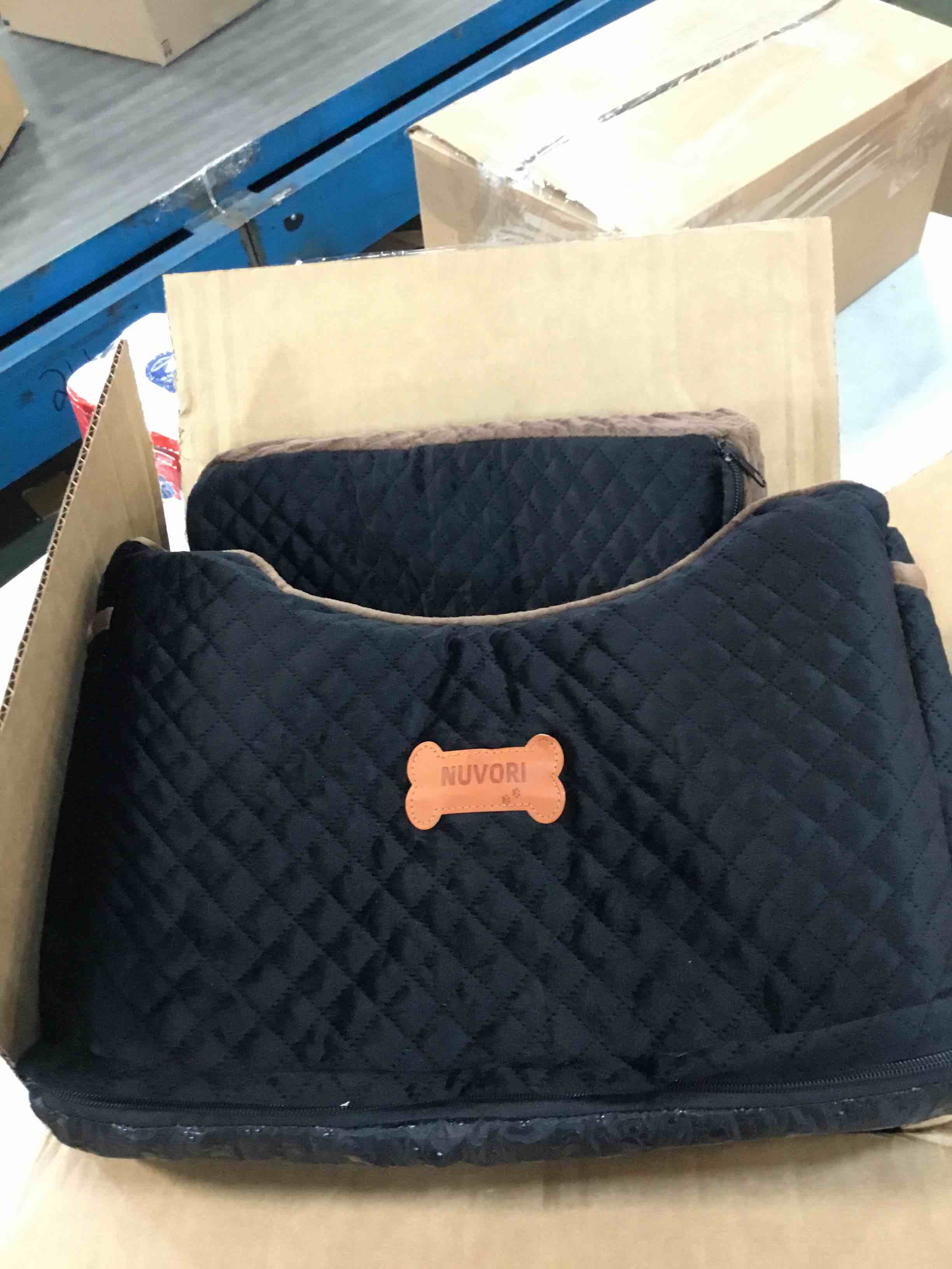 Dog Car Seat - Memory Foam Dog Booster Seat for Small Dogs Up to 25lbs-Elevated Pet Car Seat with Storage Pockets and Dog Seat Belt-Soft Pet Travel Bed for Front & Back Seats-Removable Washable