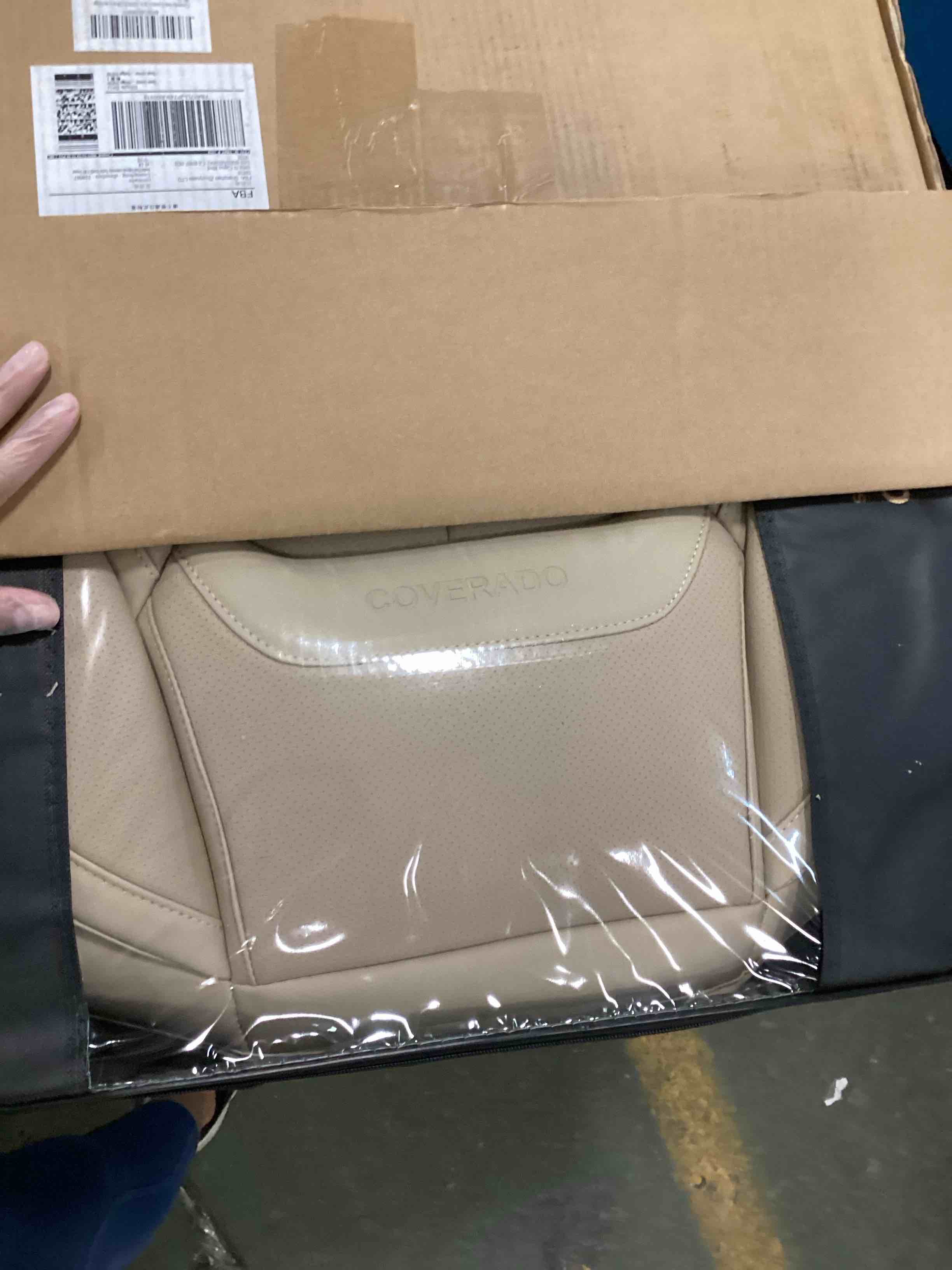 Coverado Front Seat Covers 2 Pieces, Waterproof Nappa Leather Auto Seat Protectors, Universal Fit for Most Sedans SUV Pick-up Truck, Beige