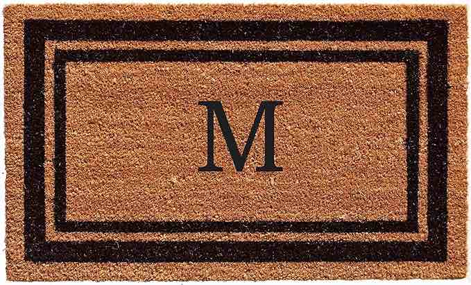 Calloway Mills 152961830S Black Border 18" x 30" Monogram Doormat, (Letter S)