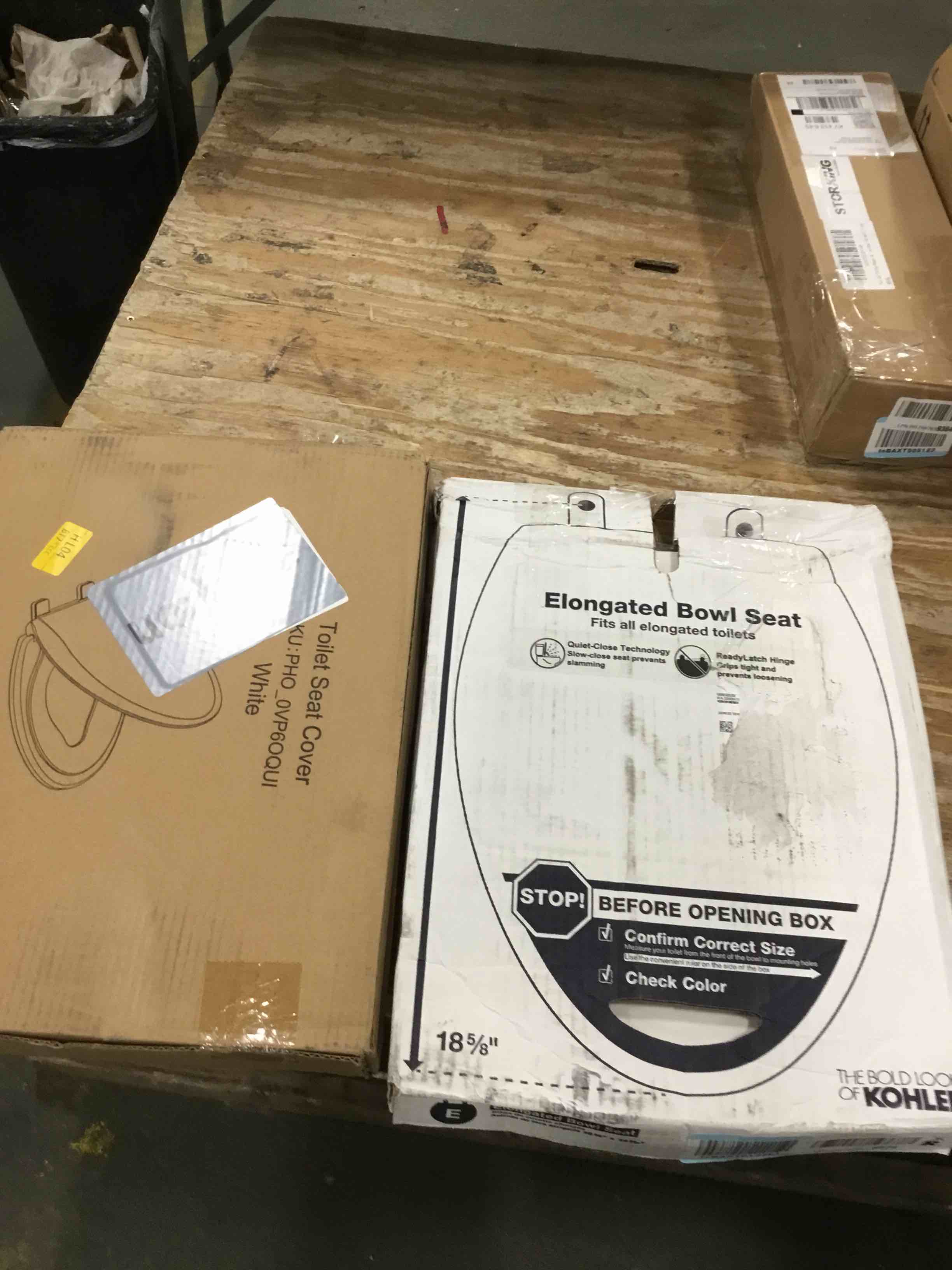 assorted toilet seats