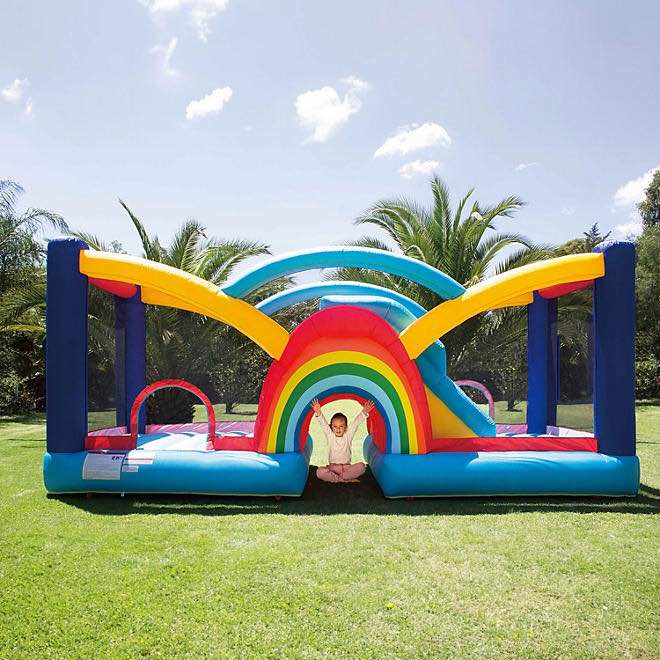 my 1st jump n play rainbow bounce house